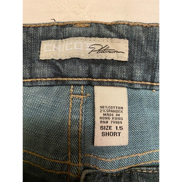 Chico's Platinum Jeans Size 1.5 Short Bootcut/Flare - Picture 3 of 7